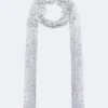 ACC0253_SILVER Gliter Neck Scarf