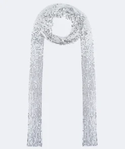 ACC0253_SILVER Gliter Neck Scarf