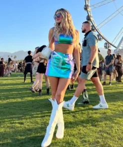 S12179_pink Metallic Faux Leathertop Babe Fest