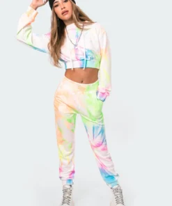 1036_mix Neon Lights Tie-Dye Sweatpants