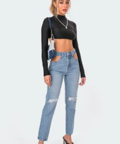 1104_blue Polly Pocketless Mom Jeans