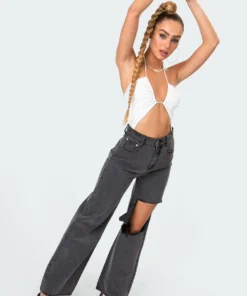 2007_white Farah Adjustable Bodysuit Tops