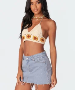 S11344_beige Tops Jeanie Crochet Top