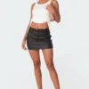 S11438_black Carly Low-Rise Mini Skirt