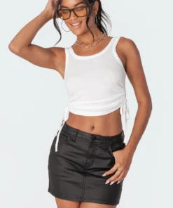 S11438_black Carly Low-Rise Mini Skirt