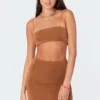 S11428_brown Shelby Crop Top