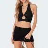 S11375_black Tops Winona Double Mesh Halter Top