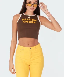 S11397_brown Fallen Angel Tank Top