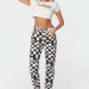 S11423_mix Pants Pixel Check Jeans 1 S11423_mix Pants Pixel Check Jeans
