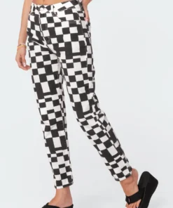S11423_mix Pants Pixel Check Jeans