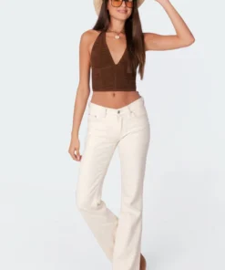S11413_cream Pants Jayda Low-Rise Jeans