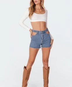 2003_white Sydney Ribbed Open Back Crop Top