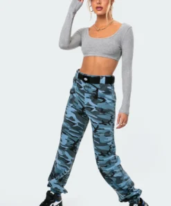 Edikted Shop 13 1003_blue Camo Cargo Pants