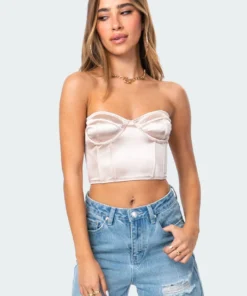 2024_cream Sassy Overbust Corset Tops