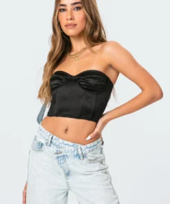 2024_black Tops Sassy Overbust Corset