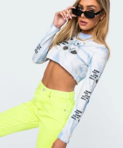 2019_light-blue Fly Teddy Tie-Dye Crop Top