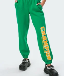 1077_green La Champion Sweatpants