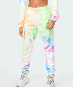 1036_mix Neon Lights Tie-Dye Sweatpants