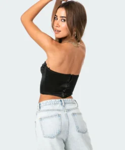 2024_black Tops Sassy Overbust Corset