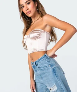 2024_cream Sassy Overbust Corset Tops