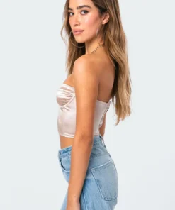 2024_cream Sassy Overbust Corset Tops