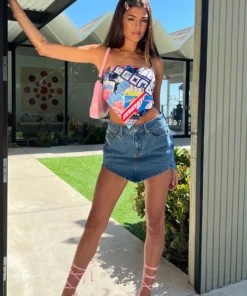 S11989_MIX Living Dolls Kawaii Scarf Top